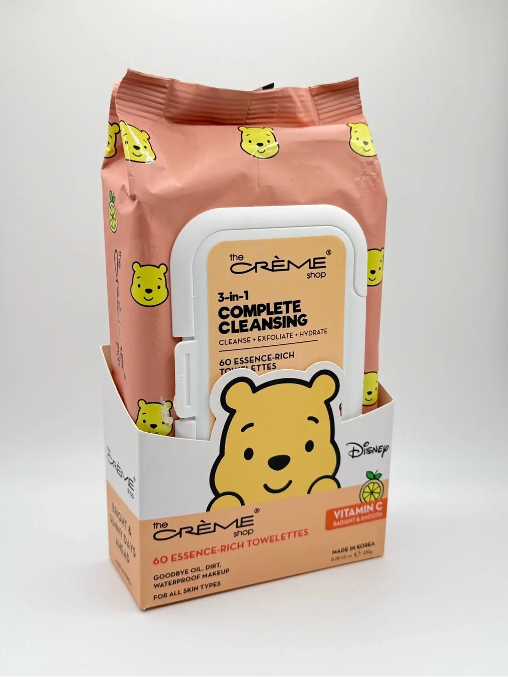 The Crème Shop Winnie the Pooh Cleansing Wipes + Unicorn Face Masks Set